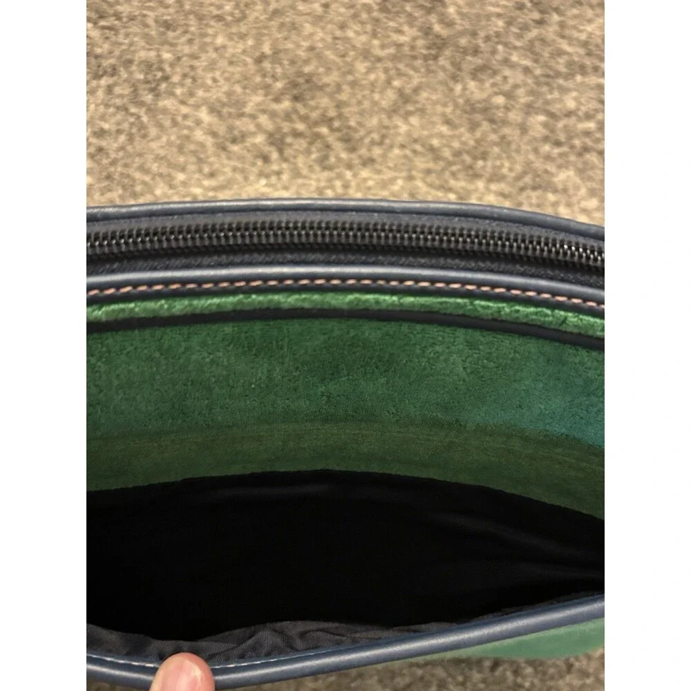 Vintage Y2K JUICY COUTURE Velour Laptop Case Green Logo Bag
